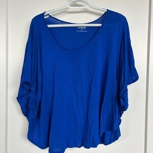 Express Women's Blue Crop Top